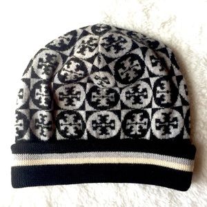 Tory Burch T Monogram Beanie Hat